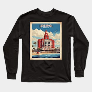 Liverpool Australia Vintage Travel Poster Tourism Long Sleeve T-Shirt